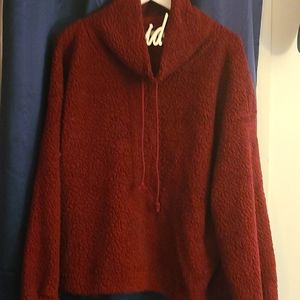 Women's Burgundy Teddy Bear Pullover size 3x From fashion nova